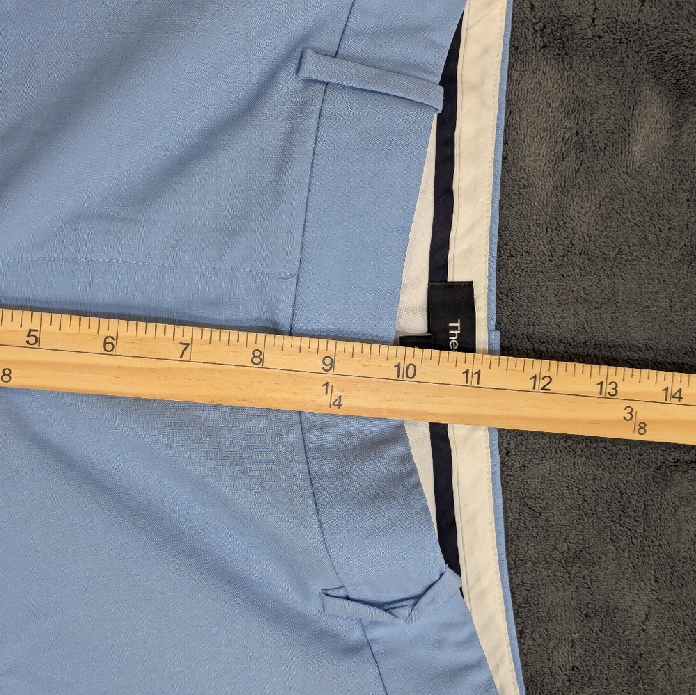 THEORY Treeca Cropped Wool-blend Slim-leg Blue Pants Women's Size 4 Office Attir - Picture 9 of 13